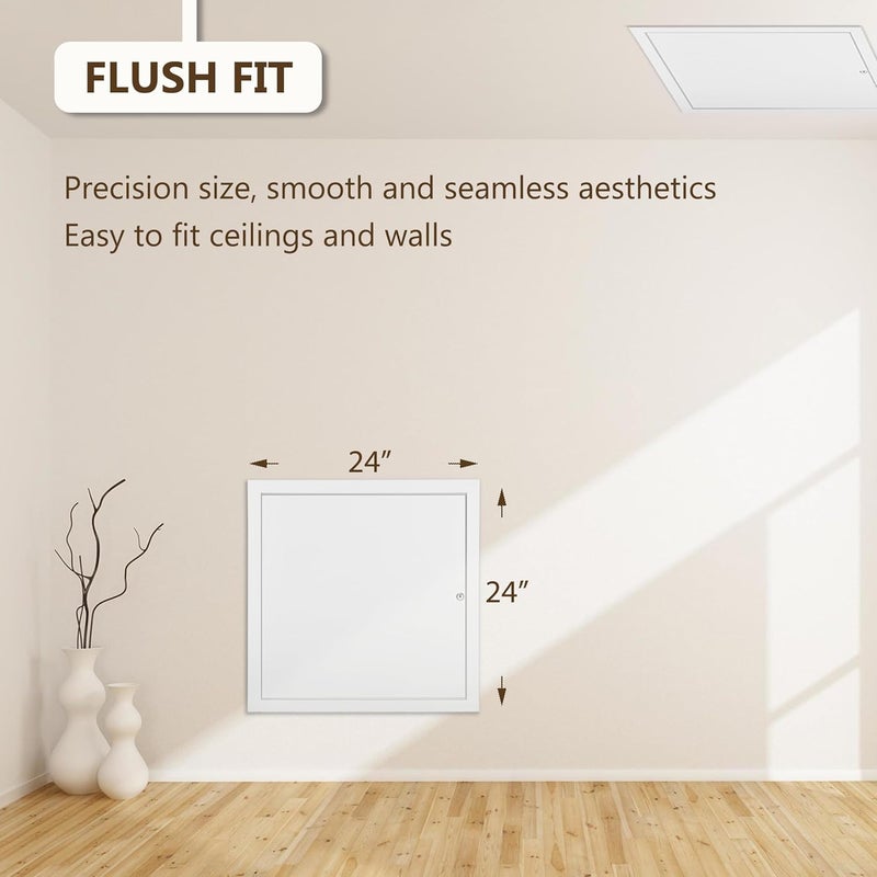 Fancat Thicken 1mm 24 x 24 Access Panel for Drywall,Attic Door, Ceiling Access Panel for Drywall,24x24Metal Access Panels are Thickened to 1mm to Solve The Problem of Fragile Panels(Screwdriver Latch) - Image 2